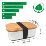 Lunchbox L 1000 ml aus Edelstahl mit Bambusdeckel