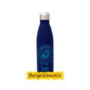 die-veredler Trinkflasche personalisiert dunkelblau soft...