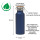 Trinkflasche mit Esoterik-Motiven BLAU und deinem Namen personalisiert aus Edelstahl mit Bambusdeckel 500ml