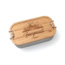 Lunchbox 750ml, Bergmadl aus Metall mit Bambusdeckel,...