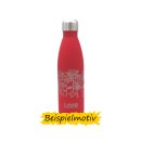 die-veredler Trinkflasche personalisiert rot soft 500ml aus Edelstahl mit ausgewähltem Motiv und Namen / Wunschtext