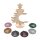 Weihnachtsbaum personalisiert, Höhe 25cm aus Birkensperrholz 3mm mit Glitzeranhänger in verschiedenen Farben