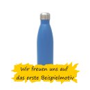 die-veredler Trinkflasche personalisiert blau matt 500ml...