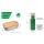 Brotdose und Trinkflasche mit Namen personalisiert im Set, Lunchbox M aus Metall und Isolierflasche aus Edelstahl personalisiert in grün