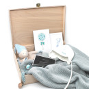 Personalisierte Erinnerungsbox Baby mit Namen XL Klappdeckel - Herz