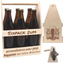 BEER PUB-Bierträger personalisiert Sixpack Flaschenträger Bierträger aus Holz mit Gravur Männerhandtasche Geburtstagsgeschenk Biergeschenk Vatertag Geschenk