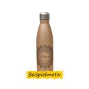 die-veredler Trinkflasche personalisiert gold glitzer 500ml aus Edelstahl mit ausgewähltem Motiv und Namen / Wunschtext