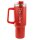 Tumbler Trinkbecher mit Strohhalm 1.18L 40OZ Thermobecher mit Griff hält kühl oder warm Becher mit Deckel und Strohhalm personalisiert mit Namen Rot