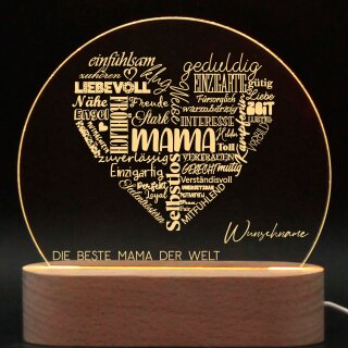 Mama Nachtlicht personalisiert, Schlummerlicht mit Namen, Geschenk für Mama, Muttertagsgeschenk, Mama Geschenk, Muttertag, Geschenk Geburtstag, Danke Mama