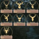 Personalisierte Hirsch Lampe aus Holz – LED Nachtlicht für Jäger & Waldliebhaber