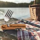Campingbesteck Angler personalisiert mit Wunschname...