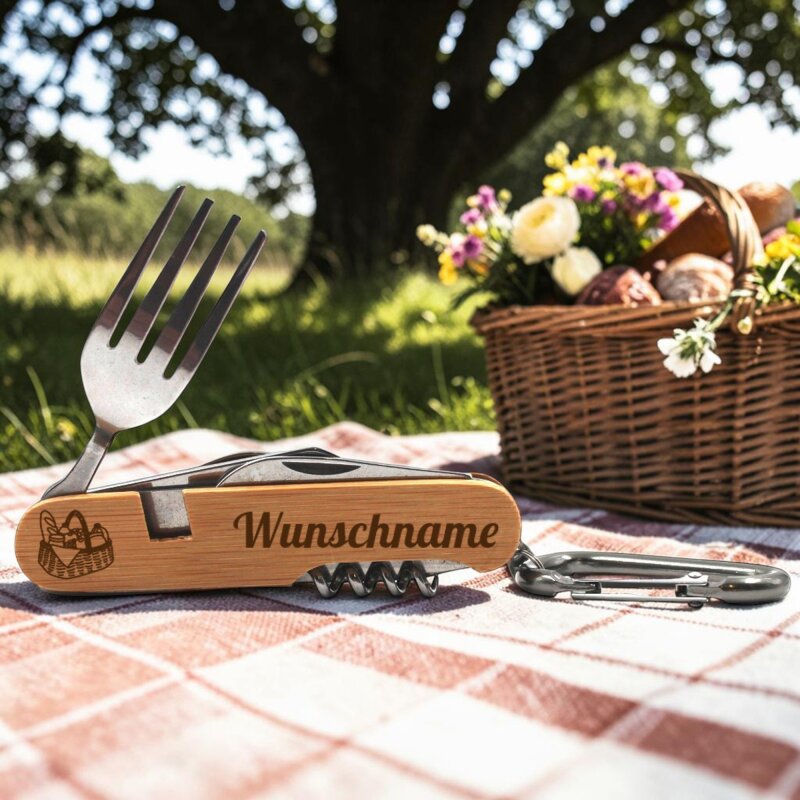 Campingbesteck Picknick personalisiert