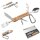 Campingbesteck Hirsch personalisiert mit Wunschname – Outdoor Besteck Edelstahl & Holz